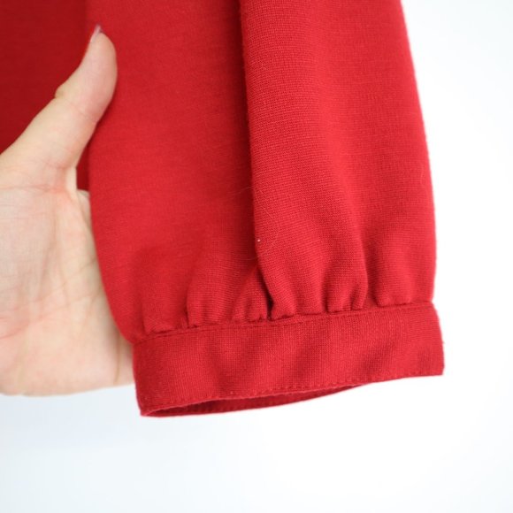 Sandro Sportswear Women's Size L Front Big Buttons Jacket Long Sleeves Red Light - Picture 4 of 7